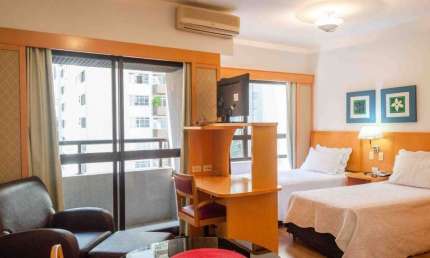 Flat disponível para locação no Quality Paulista, com 29m², 1 dormitório e 1 vaga