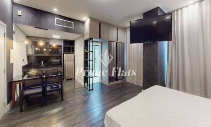 Flat disponível para locação no Wyndham Garden Convention Nortel, com 36m², 1 dormitório e 1 vaga