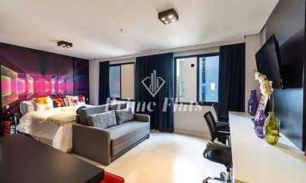 Flat disponível para locação no Mercure São Paulo Moema Times Square Hotel, com 29,40m², 1 dormitório e 1 vaga de garagem