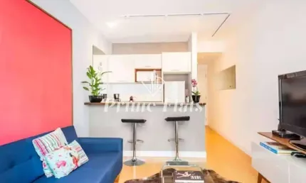 Flat disponível para locação no condomínio edifício moema loft, com 45m², 1 dormitório e 1 vaga de garagem