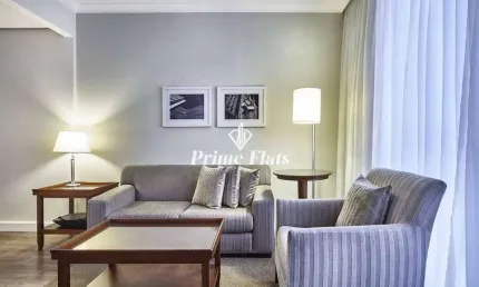 Flat disponível para venda no Marriott Executive Apartments São Paulo, com 43m², 1 dormitório e 1 vaga