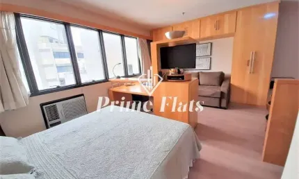 Flat disponível para locação no transamérica executive faria lima, com 29m², 1 dormitório e 1 vaga de garagem