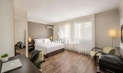Flat disponível para venda no hotel intercity nações unidas na chácara santo antônio, com 26m², 1 dormitório e 1 vaga