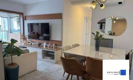 Apartamento com churrasqueira na varanda,,ar condicionado, decorado, 2 dormitórios, 1 vaga fixa