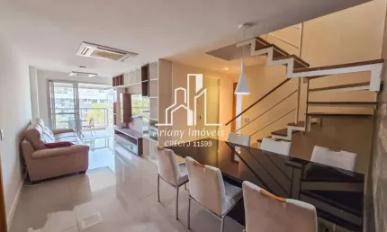 • locação cobertura duplex 3 quartos 153 m² | concetto nero recreio •