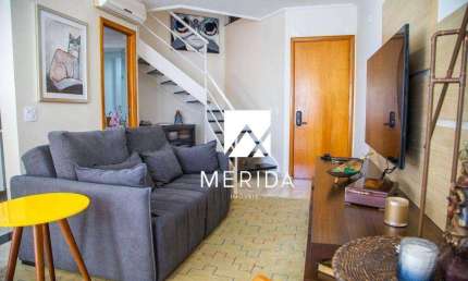 Apartamento Duplex com 1 dormitório, 86 m² - venda por R$ 1.100.000,00 ou aluguel por R$ 6.920,01/mês - Jardim - Santo André/SP