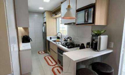 Apartamento mobiliado com 2 dormitórios à venda, 57 m² por R$ 480.000 - Costeira - Araucária/PR