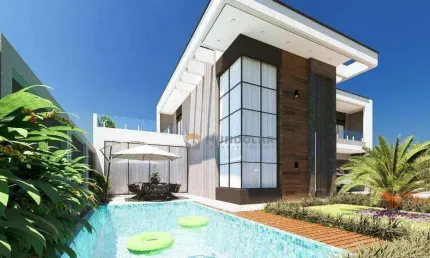 Sobrado de alto padrão de esquina com piscina,  3 dormitórios à venda, 210 m² por R$ 2.100.000 - Iguaçu - Araucária/PR