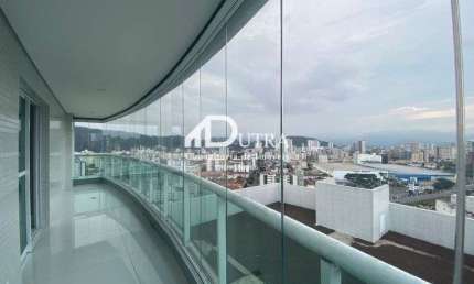 Cobertura duplex nova venda possui 295 metros quadrados com 4 quartos em Gonzaga - Santos