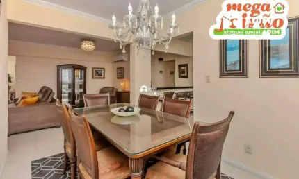 Aluguel Anual: Apartamento 3 Quartos sendo 1 Suíte Master mobiliado com vista para o Mar, em Balneário Camboriú