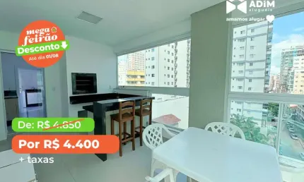 Apartamento Mobiliado e Climatizado para Locação Anual – Meia Praia, Itapema