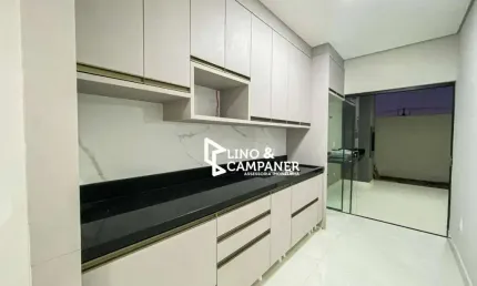 Casa nova à venda – jd. bandeirantes com 03 dormitórios sendo 01 suíte e área gourmet.