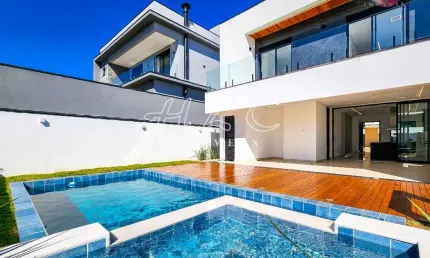 Casa em Condomínio para Venda em Jundiaí no Brisas Jundiaí, Recém Construida - Totalmente Automatizada