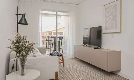 Apartamento de 1 quarto 100% Mobilado ao lado da praia