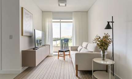 Apartamento de 1 quarto 100% Mobilado ao lado da praia
