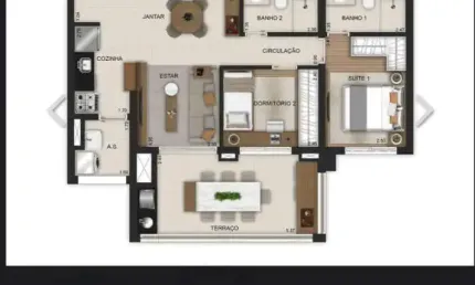 Apartamento para Venda em São Paulo, Vila Independência, 2 dormitórios, 1 suíte, 2 banheiros, 1 vaga