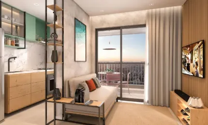 Apartamento 50m²  entrega em 4 meses | 2 dorms com suíte - varanda com churrasqueira a carvão
