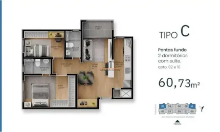 Apartamento com 2 quartos à venda no Centro, Canoas 