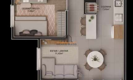 Apartamento localizado no bairro Guarujá/Porto Alegre