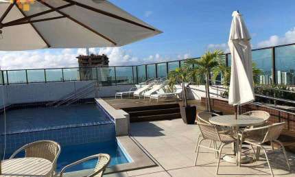 Flat com 2 dormitórios para alugar, 53 m² por R$ 4.502,00/mês - Boa Viagem - Recife/PE