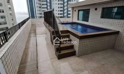 Cobertura com 3 dormitórios à venda, 246 m² por R$ 1.250.000,00 - Ponta da Praia - Santos/SP