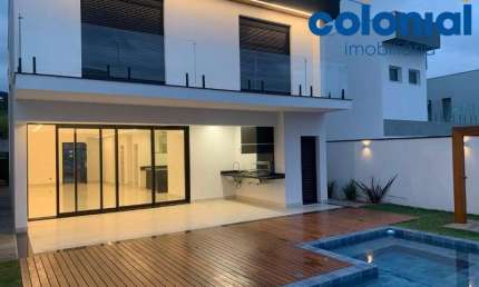 Casa  nova de alto padrão no condomínio Brisas Jundiaí à venda em Jundiaí, Jardim Novo Mundo! 3 suítes, 3 salas, 4 vagas, 279m².