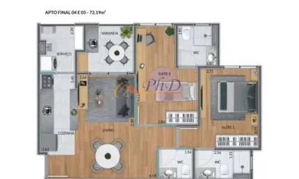 Apartamento com 2 quartos à venda no Parque da Represa, Jundiaí 