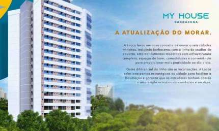 Studio à venda, no Edifício My House Barbacena,  em Barbacena, Centro, com 1 quarto, 20,57m²