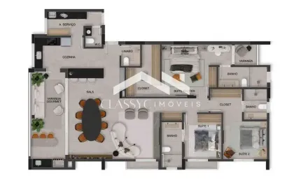 Apartamento com 3 quartos à venda no Santa Maria, Uberlândia  por R$ 1.743.116