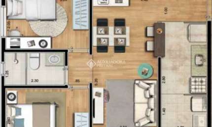 Apartamento com 2 quartos à venda na Rua Alemanha, 21, Parque das Nações, Paraguaçu Paulista, 50 m2 por R$ 510.000