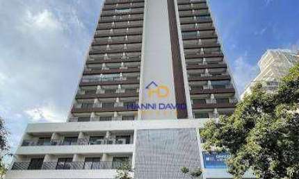 Lindo apartamento novo no paraíso andar alto com linda vista  com um dormitório uma suíte uma vaga e lazer .
