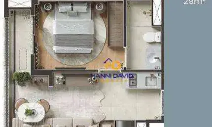 Apartamento com 1 dormitório à venda, 29 m² por R$ 341.899,42 - Paraíso - São Paulo/SP