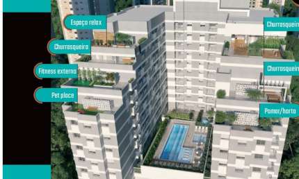 Apartamento de 01 dormitório com 27 m² no valor de R$ 203.500,00