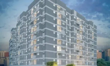 Apartamento com 02 dormitórios com varanda e vaga de carro.