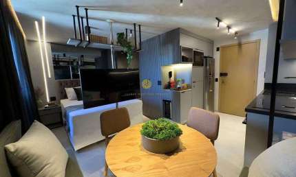 Studio Decorado e Mobiliado no House Ondina, 25,25m²