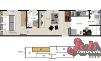 APARTAMENTO NOVO 1 DORMITÓRIO 1 VAGA RUDGE RAMOS SBC