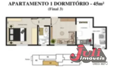 Apartamento com 1 quarto à venda no Rudge Ramos, São Bernardo do Campo 