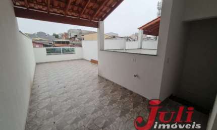 LINDA COBERTURA NOVA COM 2 DORMITÓRIOS, SALA 2 AMBIENTERS, 1 VAGA. SANTO ANDRÉ