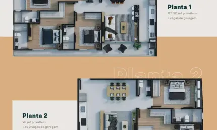 Apartamento com 2 dormitórios à venda sendo 2 suítes, 92.85 m  por - R  1.463.233,28 - Perequê - Por