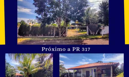 Linda Chácara de 1.000 m² na 'Chácara dos Ipês' próximo a PR 317 entre Iguaraçu e Maringá