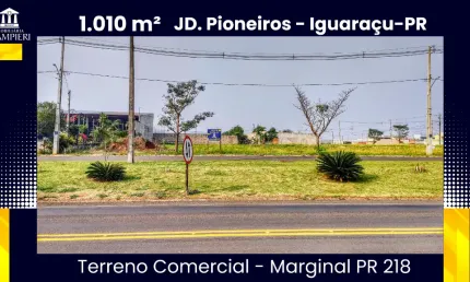 Terreno Comercial de 1.010m² com ótima localização em Iguaraçu, Paraná