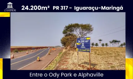 24.200 m² na pr 317 a 15 minutos de maringá, entre o alphaville e ody parque