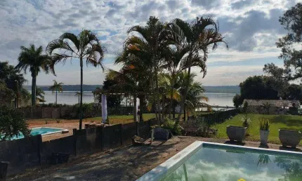 Chácara de fundo para represa à venda, 5426 m² por r$ 1.300.000 - monte carlo - americana/sp