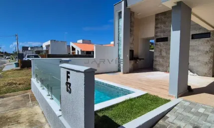 Casa térrea para venda- 149 m² -  3 suítes - paripueira - al - r$ 690.000,00