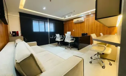 SALA MOBILIADA NO EMPRESARIAL HUMBERTO LOBO, SERRARIA, PRONTA PARA USO.