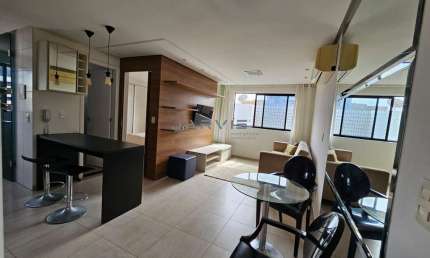 Apartamento quarto e sala na Jatiúca mobiliado - R$ 425.000,00