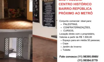 SÃO PAULO/SP CENTRO HISTÓRICO BAIRRO: REPÚBLICA PRÓXIMO AO METRÔ