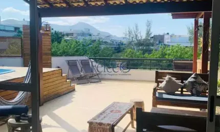 Ótima cobertura linear, vista indevassável, à venda no recreio!