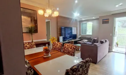 Apartamento Mobiliado com Varanda Gourmet e Sala Ampliada à Venda no Parque Barueri – 3 Dorms (1 Suíte), 74m²