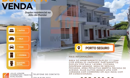 Duplex residencial no Alto do Mundaí em Porto Seguro/BA